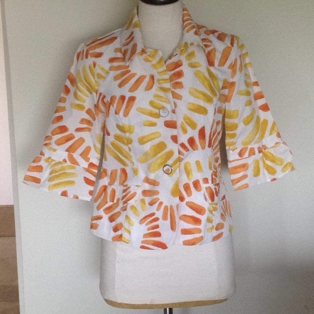 Chico's  Flower Power Jacket size 0